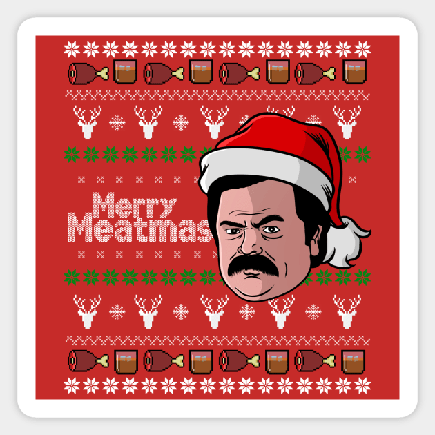 Its the Swanson Meatmas spectacular Sticker by kickpunch